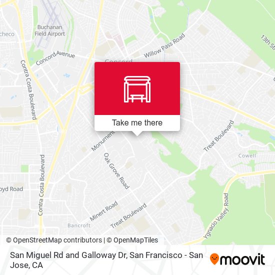 San Miguel Rd and Galloway Dr map