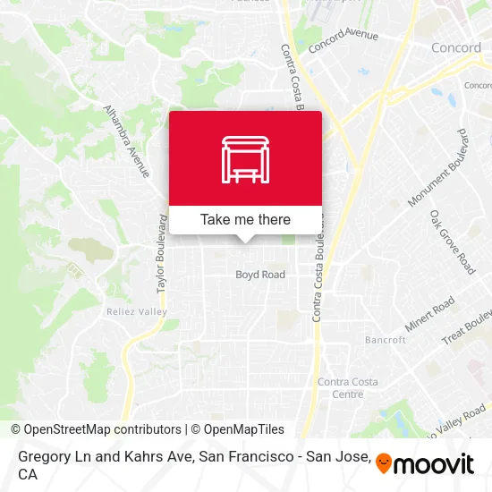 Gregory Ln and Kahrs Ave map