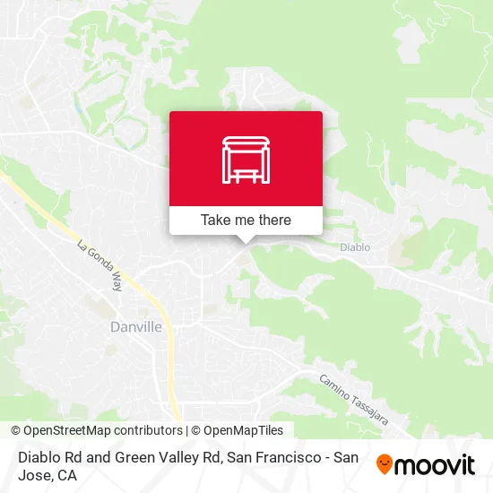 Diablo Rd and Green Valley Rd map