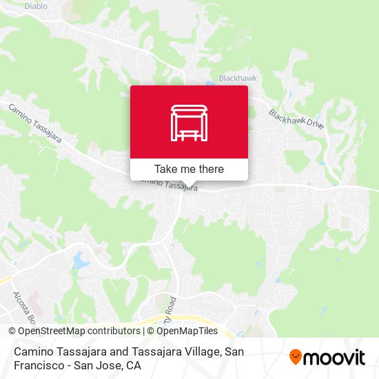 Camino Tassajara and Tassajara Village map