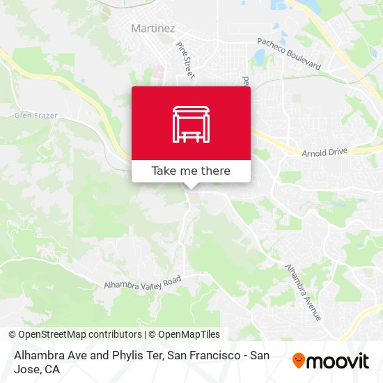 Alhambra Ave and Phylis Ter map