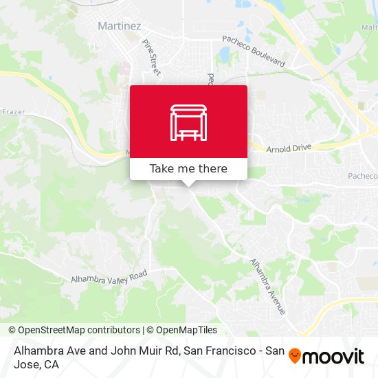 Mapa de Alhambra Ave and John Muir Rd