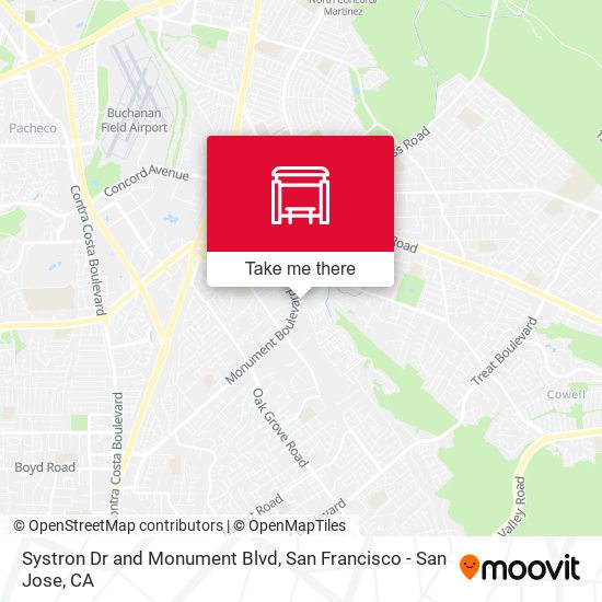 Systron Dr and Monument Blvd map