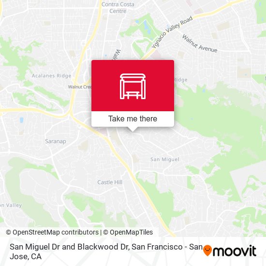 San Miguel Dr and Blackwood Dr map