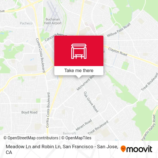 Mapa de Meadow Ln and Robin Ln