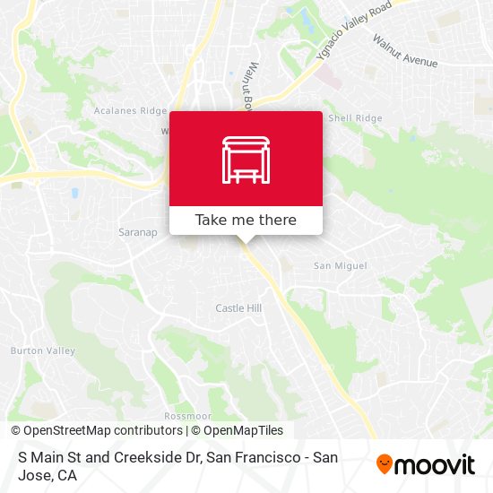 S Main St and Creekside Dr map