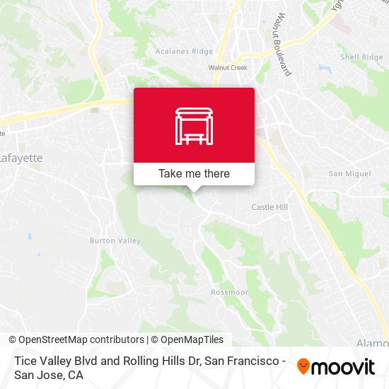 Tice Valley Blvd and Rolling Hills Dr map