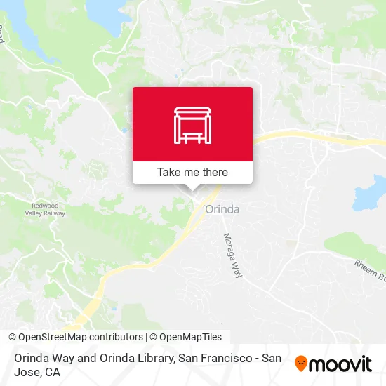 Mapa de Orinda Way and Orinda Library