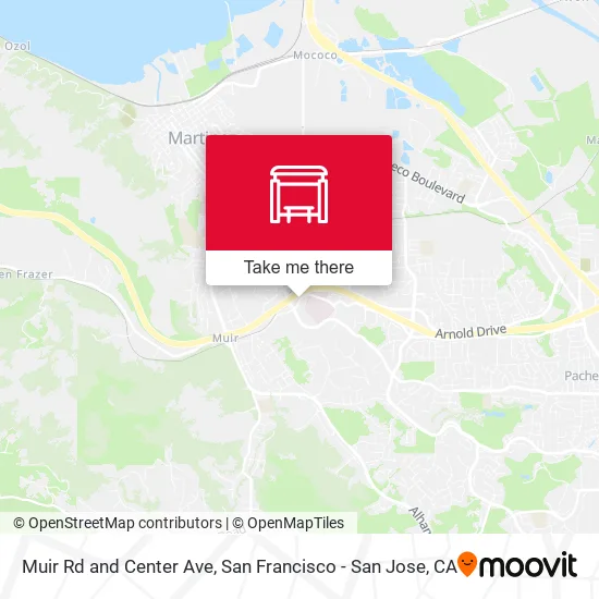 Muir Rd and Center Ave map