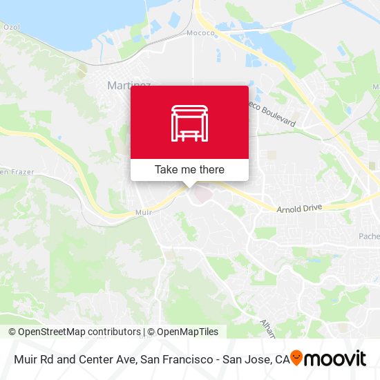 Muir Rd and Center Ave map