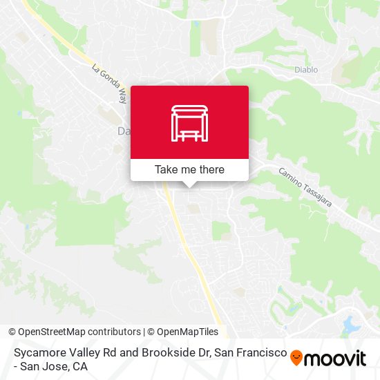 Mapa de Sycamore Valley Rd and Brookside Dr
