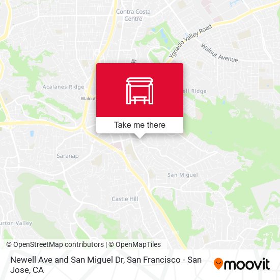 Newell Ave and San Miguel Dr map