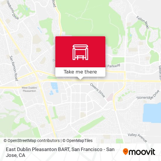 Mapa de East Dublin Pleasanton  BART