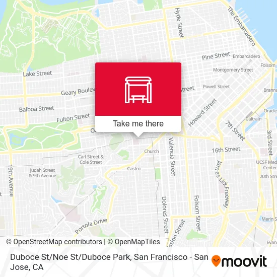Duboce St/Noe St/Duboce Park map