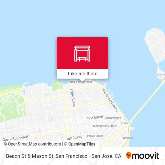Beach St & Mason St map