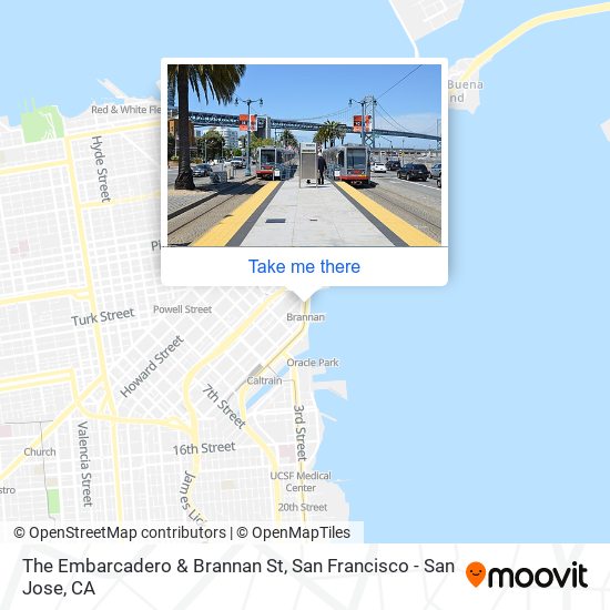 The Embarcadero & Brannan St map