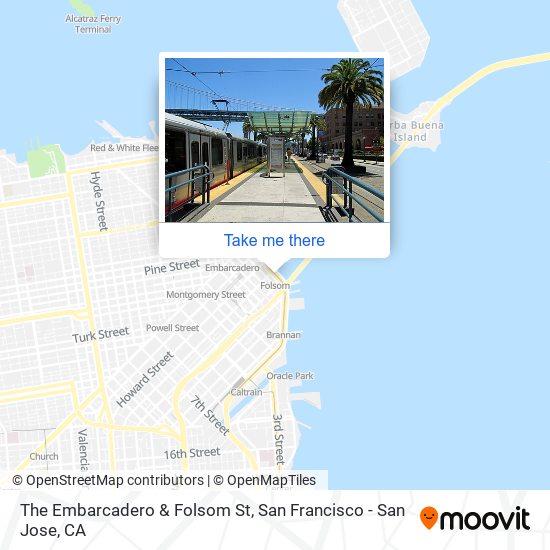 The Embarcadero & Folsom St map