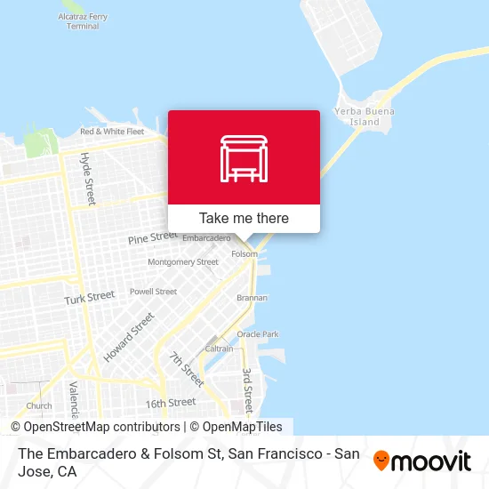The Embarcadero & Folsom St map