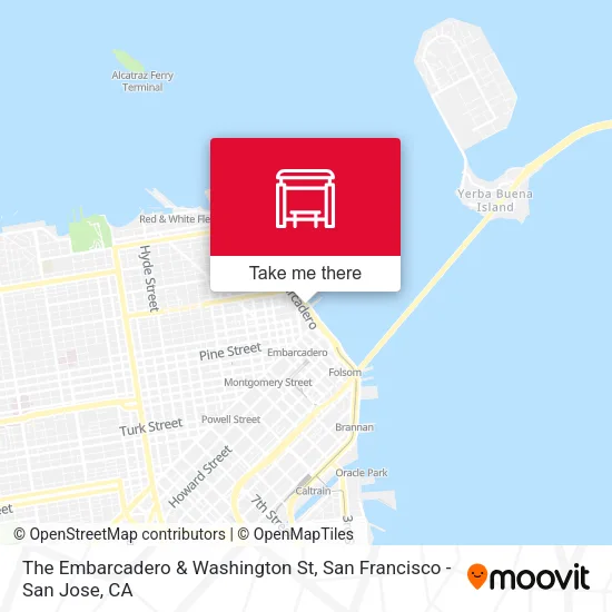 Mapa de The Embarcadero & Washington St