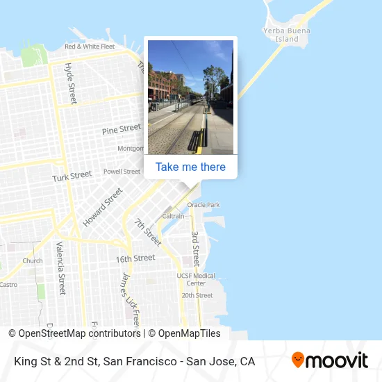 King St & 2nd St map