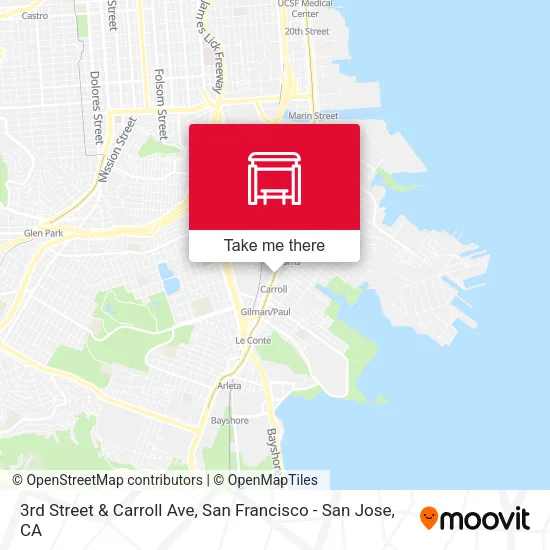 Mapa de 3rd Street & Carroll Ave