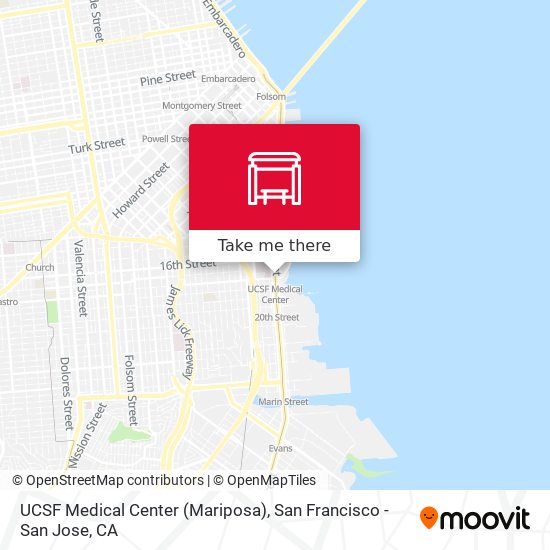 UCSF Medical Center (Mariposa) map