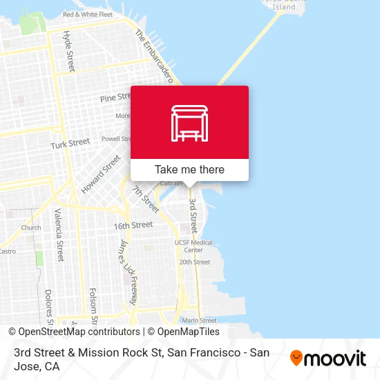 Mapa de 3rd Street & Mission Rock St