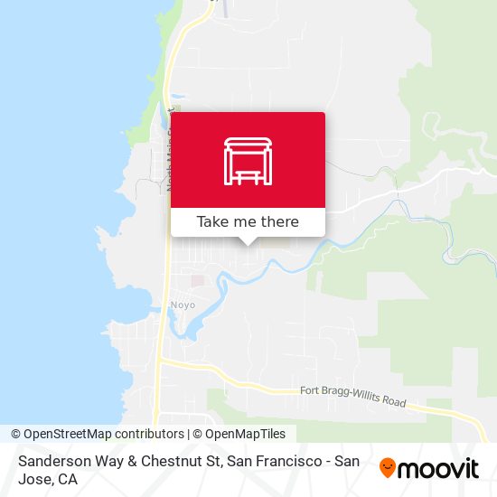 Sanderson Way & Chestnut St map