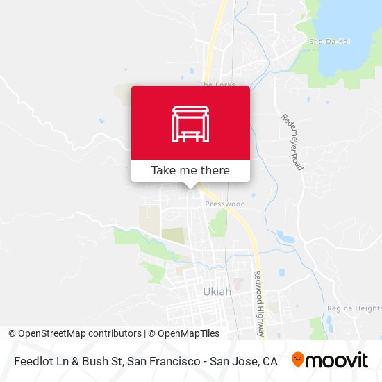 Feedlot Ln & Bush St map