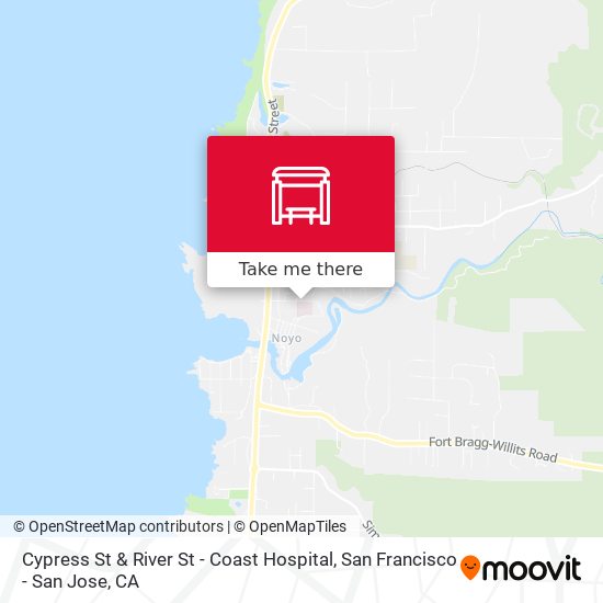 Cypress St & River St - Coast Hospital map