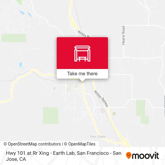 Hwy 101 at Rr Xing - Earth Lab map