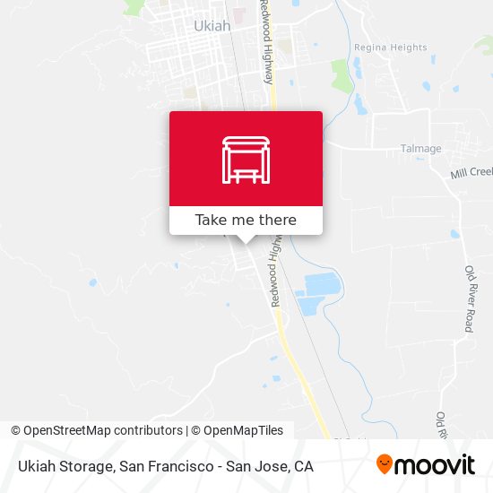 Ukiah Storage map