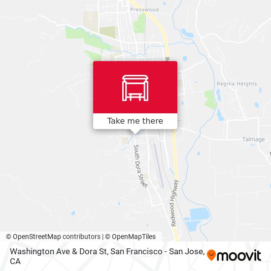 Washington Ave & Dora St map