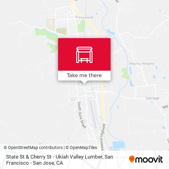 State St & Cherry St - Ukiah Valley Lumber map