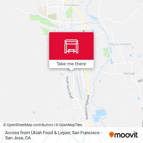 Mapa de Across from Ukiah Food & Liquor