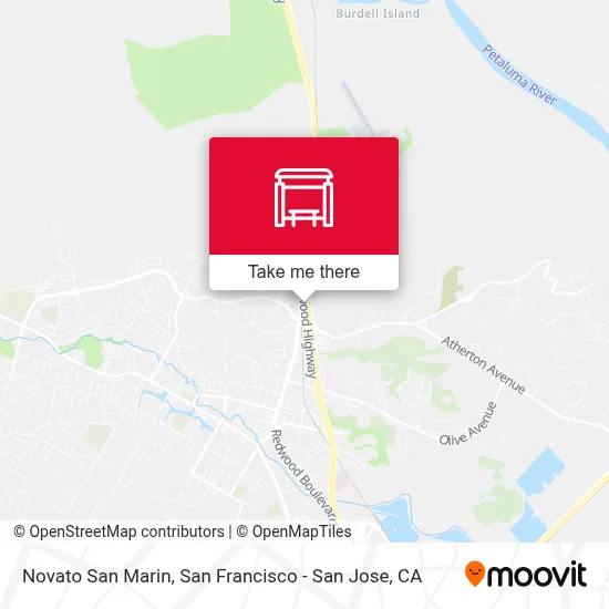 Novato San Marin map