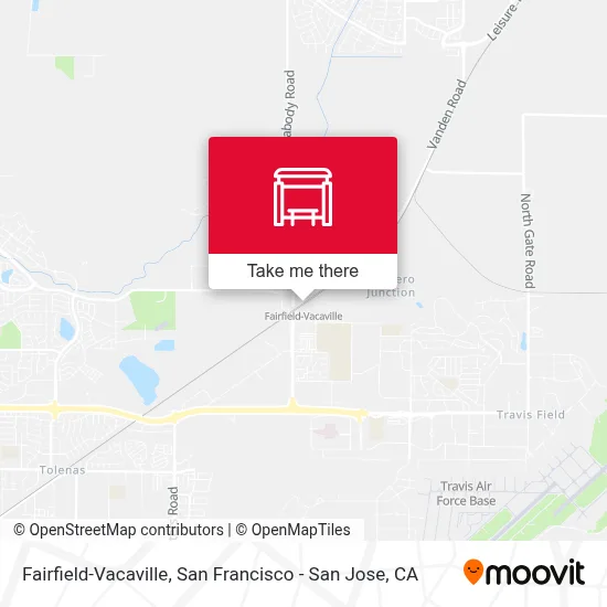 Fairfield-Vacaville map