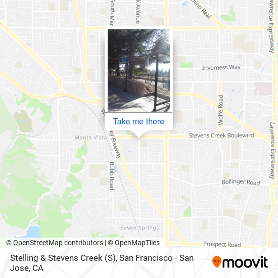 Stelling & Stevens Creek map