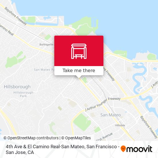 Mapa de 4th Ave & El Camino Real-San Mateo