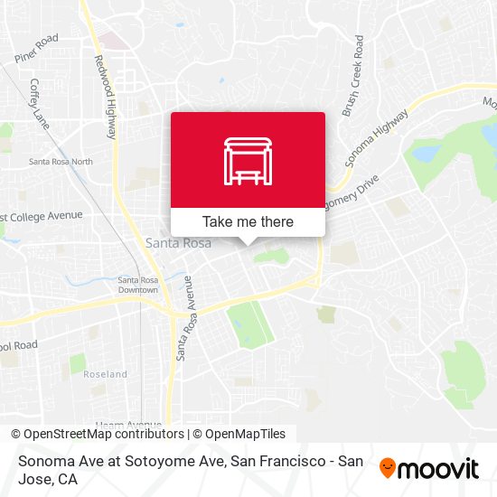 Sonoma Ave at Sotoyome Ave map