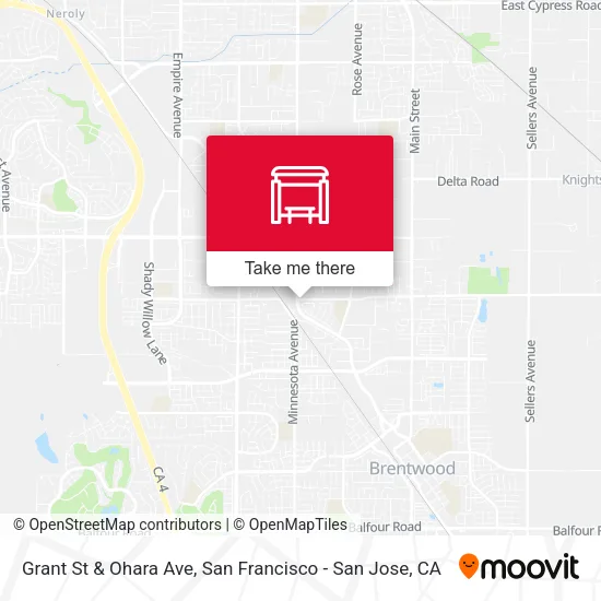 Grant St & Ohara Ave map