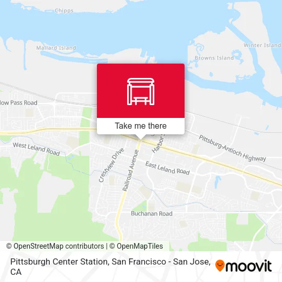 Mapa de Pittsburgh Center Station
