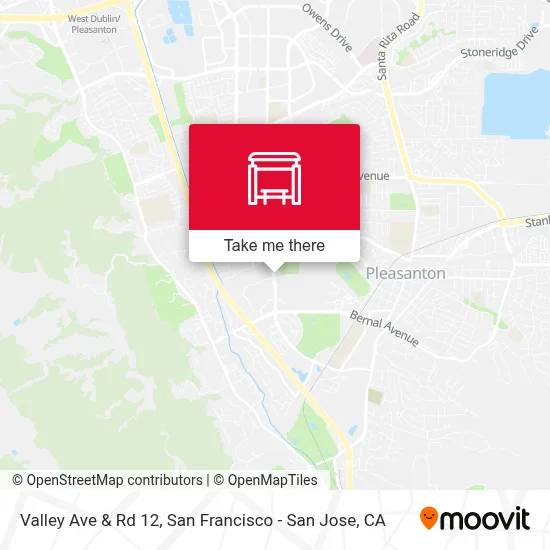 Valley Ave & Rd 12 map