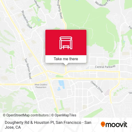 Dougherty Rd & Houston  Pl map