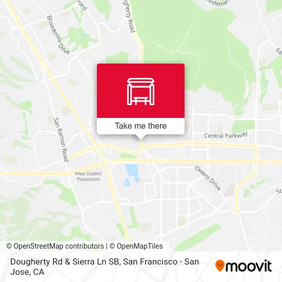 Mapa de Dougherty Rd & Sierra Ln SB