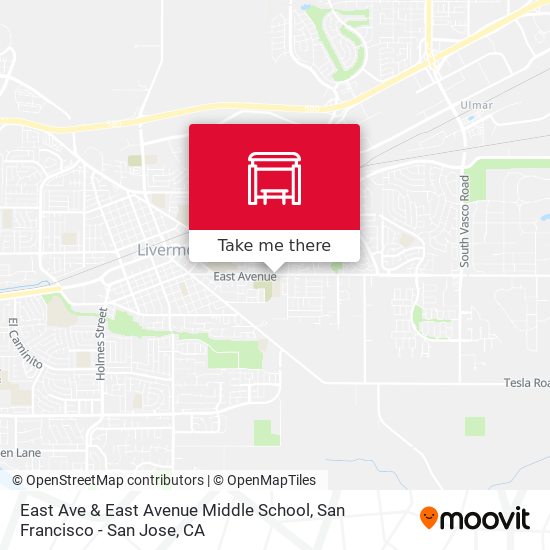 East Ave & East Avenue Middle School map