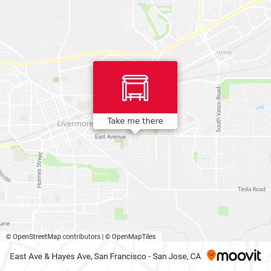 East Ave & Hayes Ave map