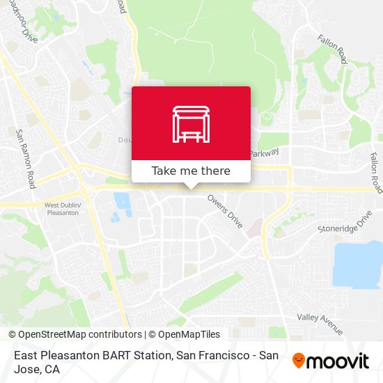 Mapa de East Pleasanton BART Station