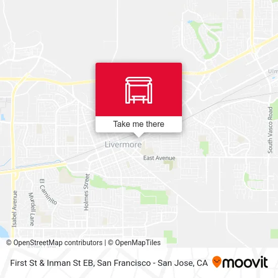 First St & Inman St EB map