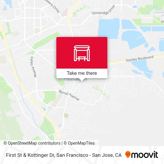 First St & Kottinger Dr map